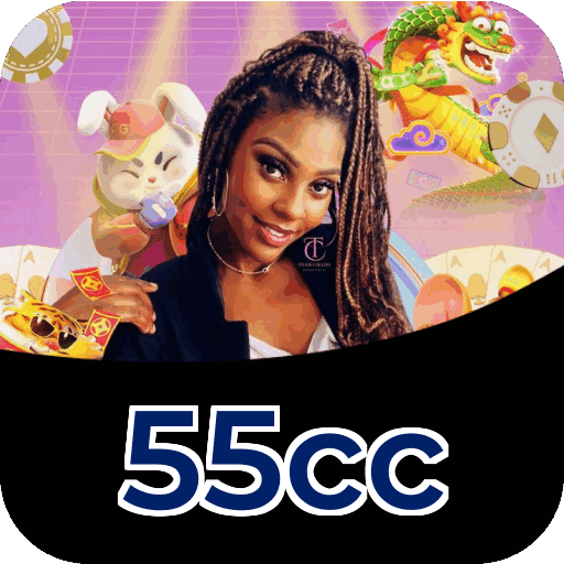Catálogo slots 55cc mostrando top jogos Gates Olympus Sweet Bonanza Fortune Tiger Big Bass volatilidade RTP